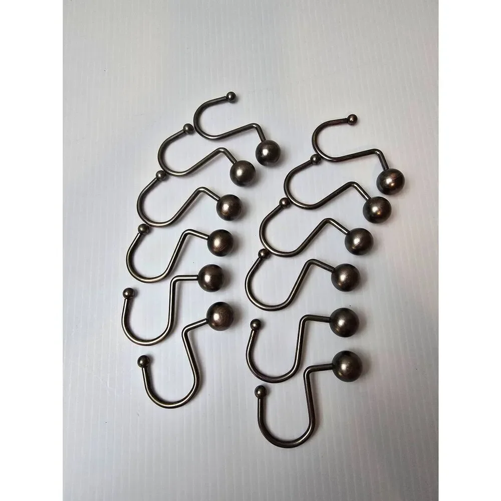 Shower curtain hooks Set of 12